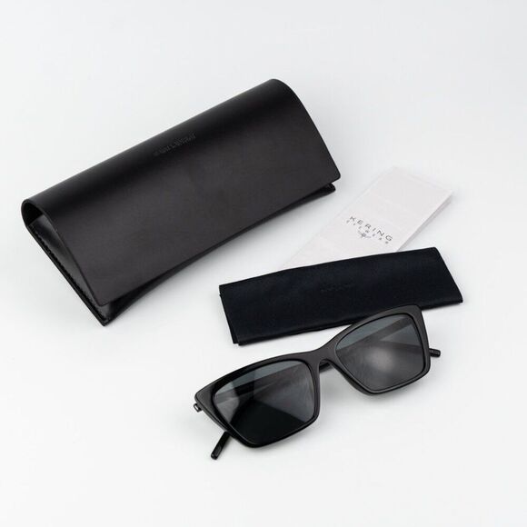 Saint Laurent Women Sunglasses Black Cat Eye SL737 MICA THIN 001 BRAND NEW main image 5